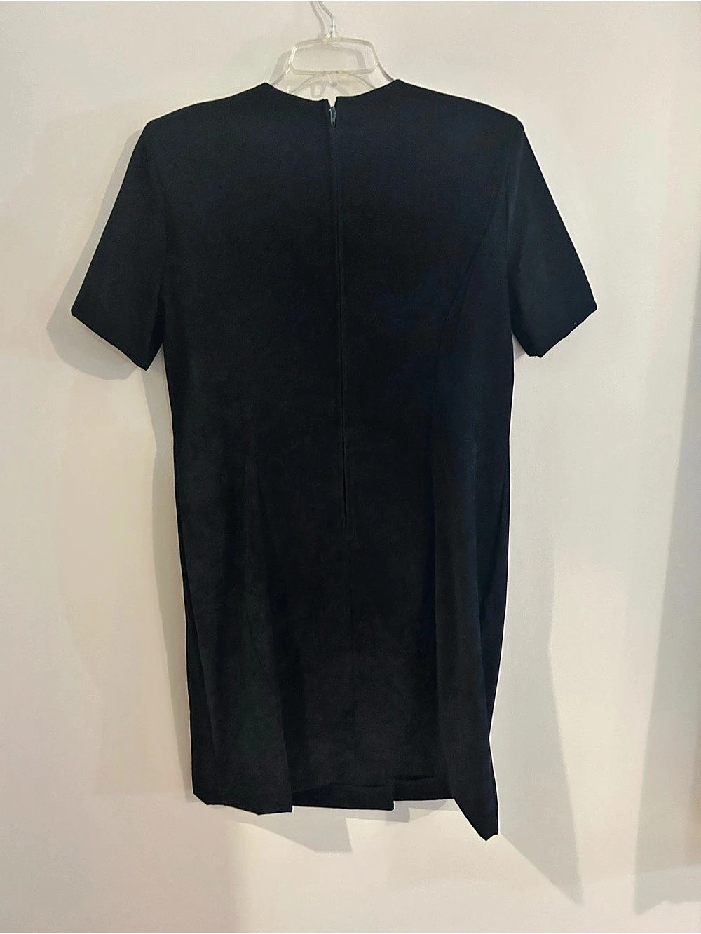 Miss Dorby Petites Black Faux Suede Dress Size 14 - Picture 3 of 6